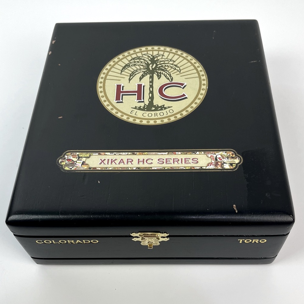 H C EL COROJO XIKAR HC SERIES Black Cigar Box Colorado Toro *Empty* Box Only
